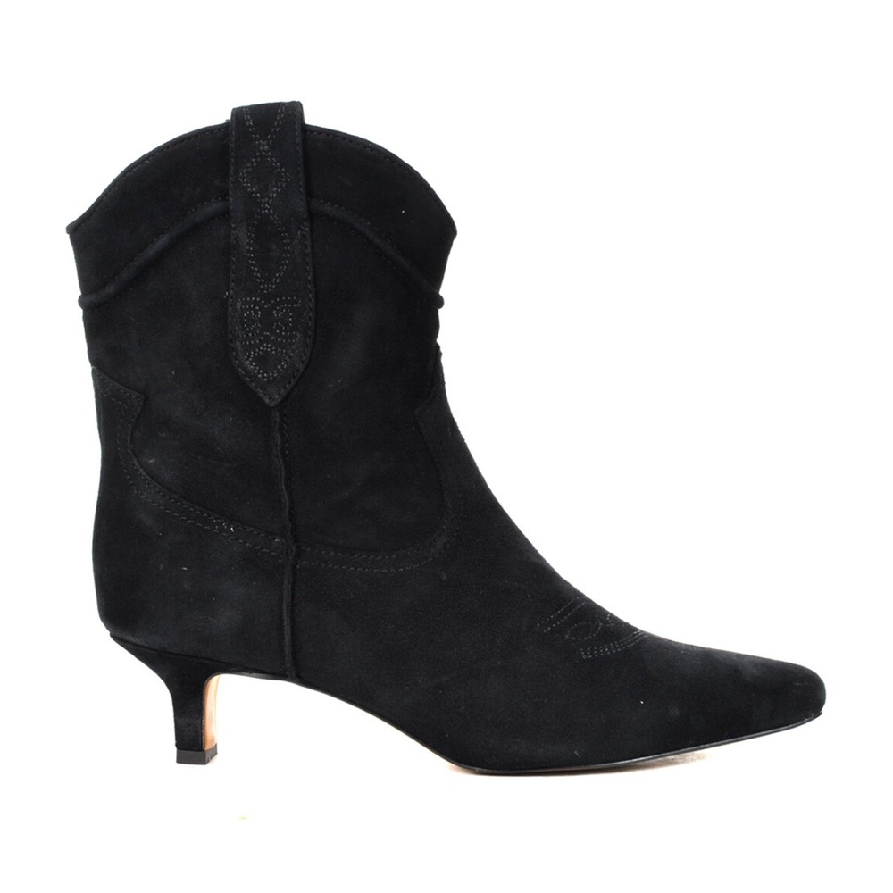 SAM EDLEMAN WOMEN’S TARYN WESTERN BLACK SUEDE BOOT SZ 8